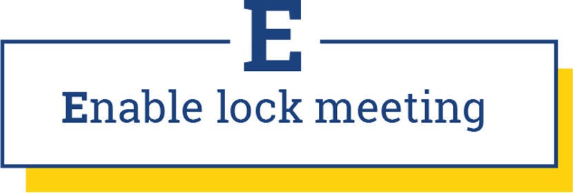 E: Enable lock meeting
